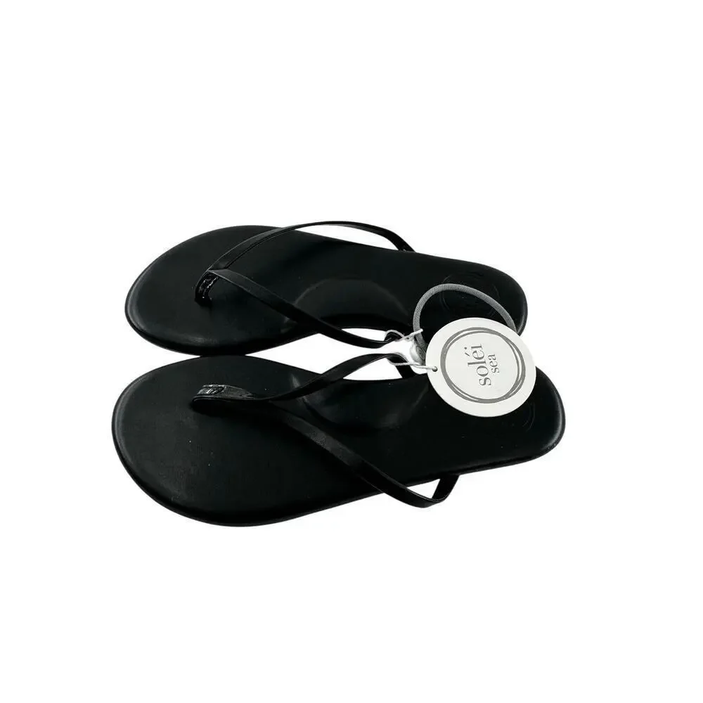 Solei Sea Women's Black Out Indie Flip Flop Sandals Size 11
